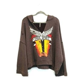 Free People Free Spirit Cropped Hooded Sweatshirt